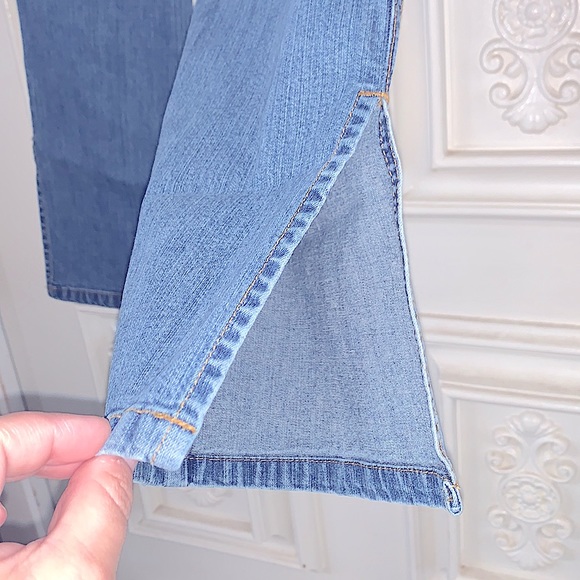 RARE Vintage 90’s *Old Navy* Sexy Booty Stretch Straight Fit •Unique Ankle Slits - Picture 6 of 16